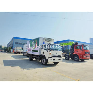 Howo 4x2 8tons Refrigeração Reefer Van Truck